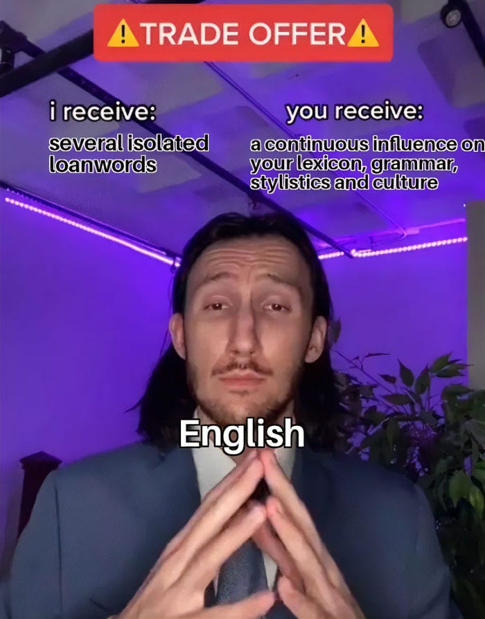 language trade meme : Second Language Strategies