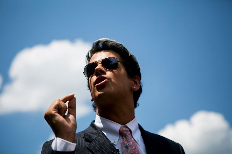 Milo Yiannopoulos, an editor at the conservative news site Breitbart, is scheduled to speak Friday at the UW. (Sam Hodgson, The New York Times) Milo Yiannopoulos, an editor at the conservative news site Breitbart, is scheduled to speak Friday at the UW. (Sam Hodgson, The New York Times)