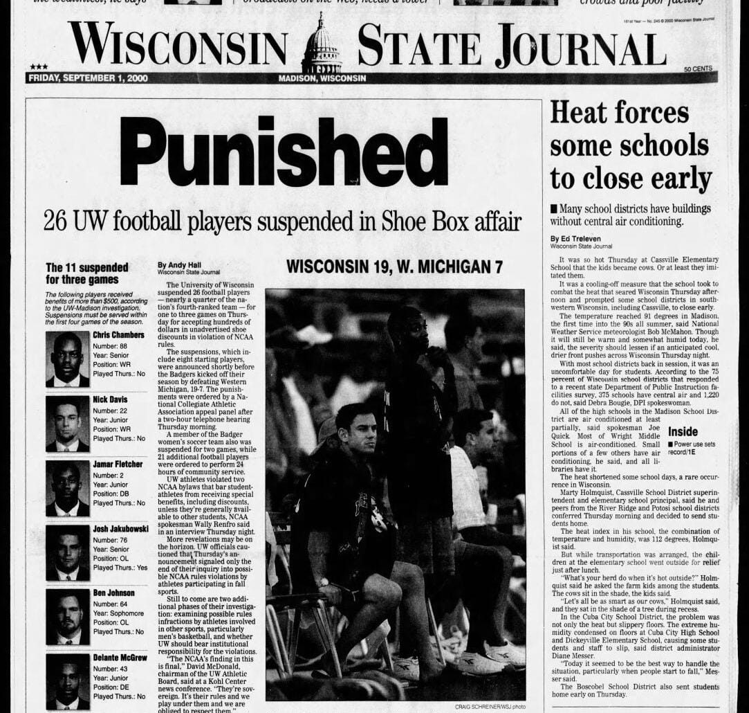 Look back at the State Journal's original reporting of Wisconsin athletics scandal Look back at the State Journal's original reporting of Wisconsin athletics scandal