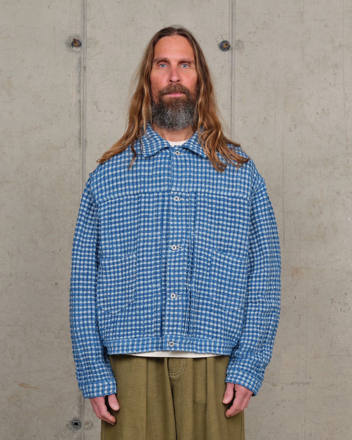 Sundae Jacket - Indigo Wobbly Waffle Sundae Jacket - Indigo Wobbly Waffle