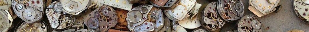 vintage brown and white watch lot