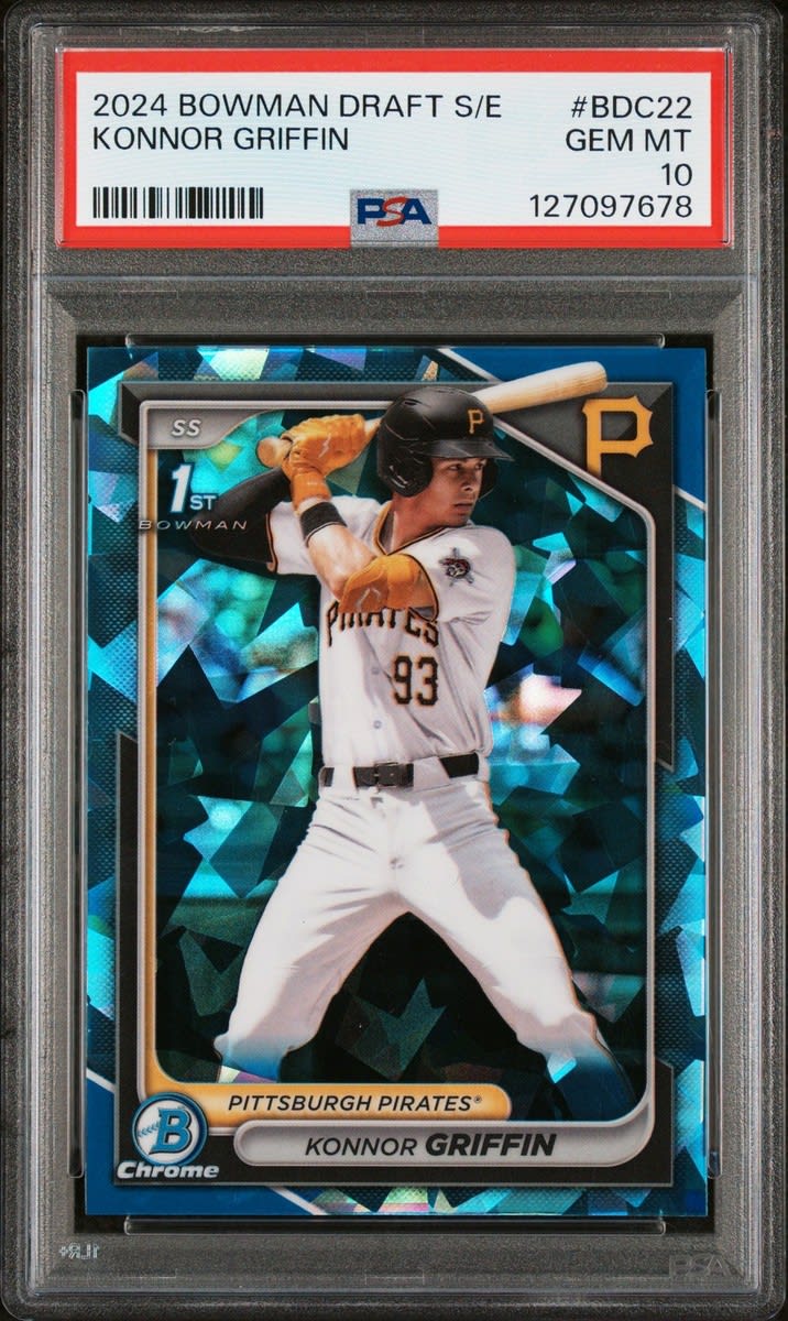 2024 BOWMAN DRAFT SAPPHIRE ED #BDC22 KONNOR GRIFFIN PSA 10