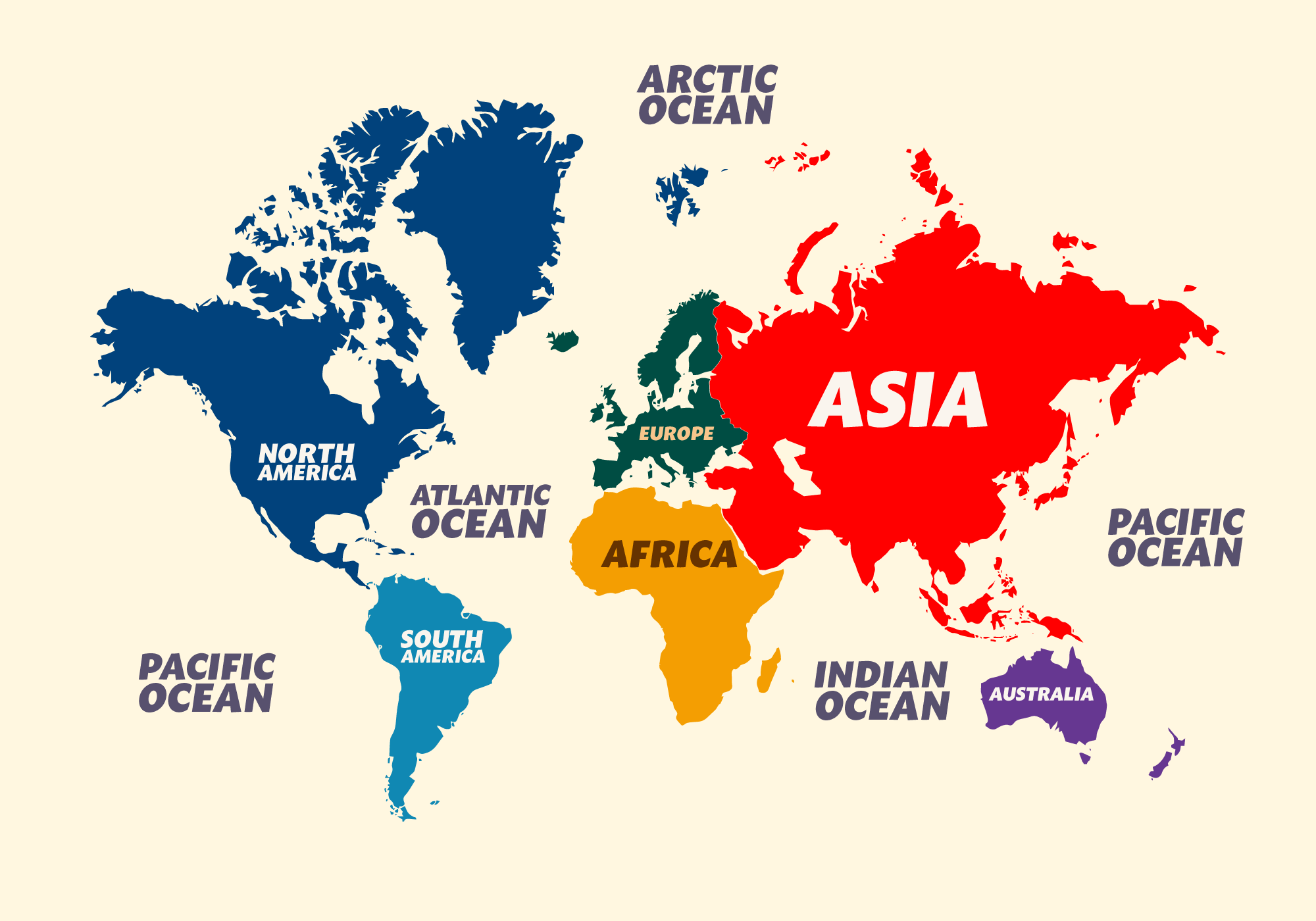 Asia Continents Rhyme Europe And Asia Different Continents