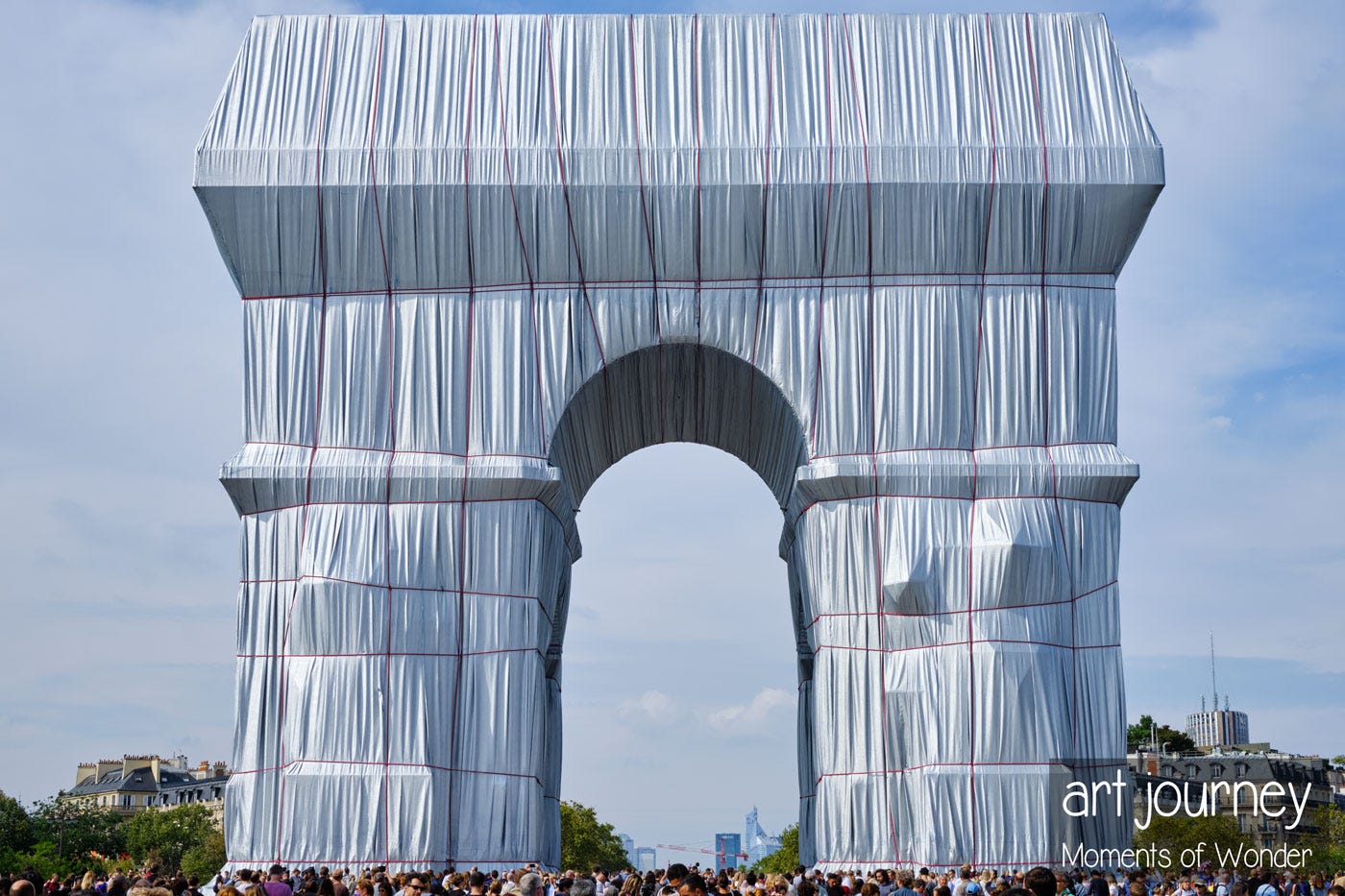The Arc de Triomphe Wrapped by Christo & Jeanne-Claude