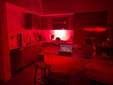FIR lamp structuring Berkee water/ Chicken clamp red lamp / Laptop with red light filter
