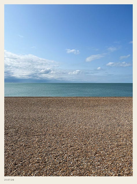 3 views of the English coast, in colour and monochrome