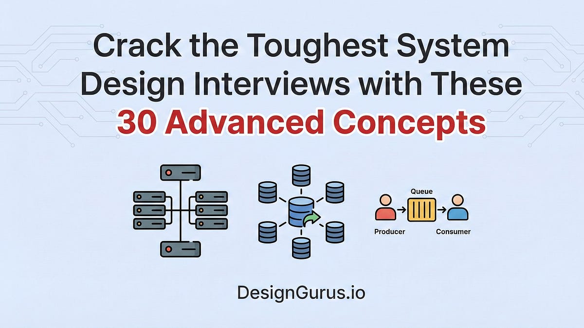 7 algorithms to know before your next system design... Crack the Toughest System Design Interviews with These 30 Advanced Concepts