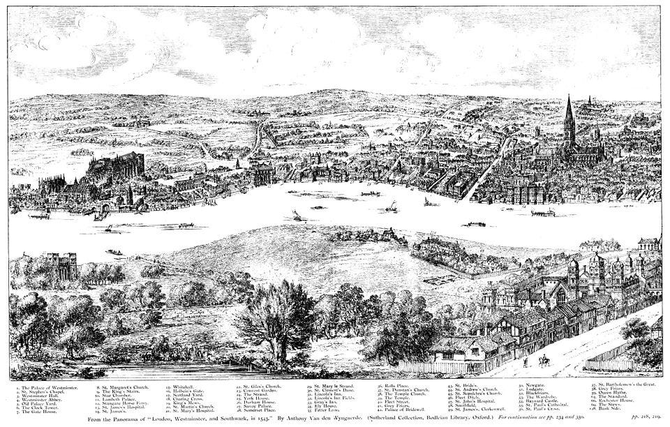 File:Panorama of London in 1543 Wyngaerde Section 1.jpg