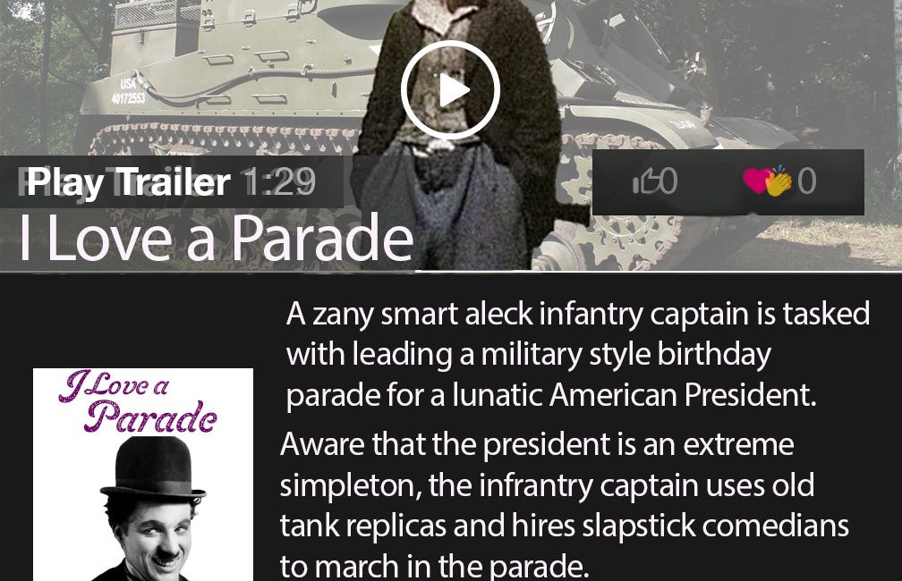 Possibly Satirical Movie Review of "I Love a Parade"