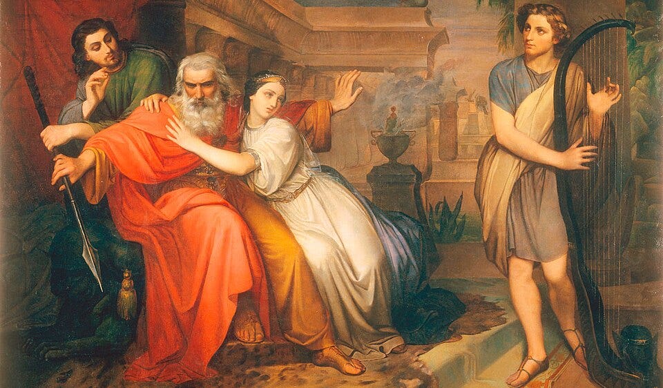 File:David playing the harp before Saul (c.1852), by Silvestro Lega.jpg