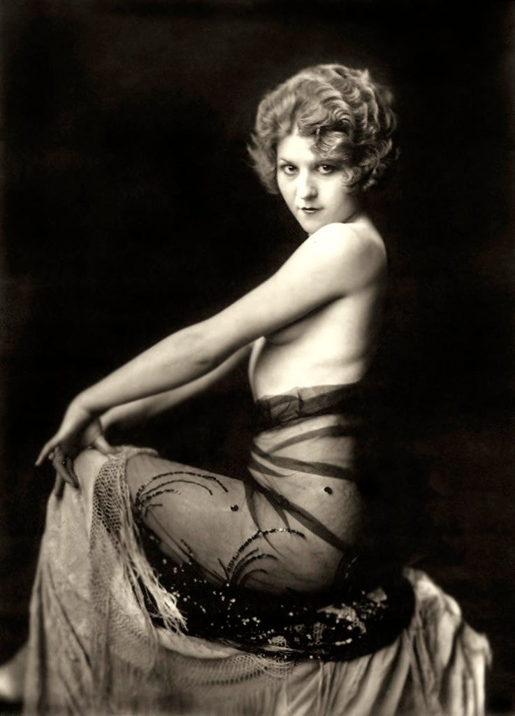 Portrait of Louise Squire by Alfred Cheney Johnston, used to accompany a reflection on the emotional and practical demands of historical research for writers.