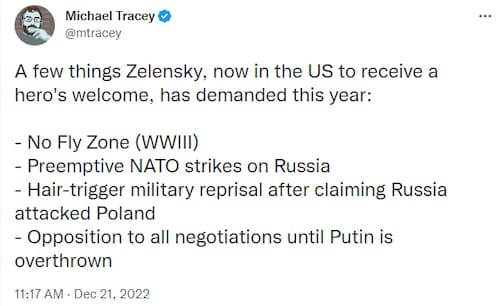 An important reminder as Zelensky attempts to hit us up for more money and weaponry. An important reminder as Zelensky attempts to hit us up for more money and weaponry.