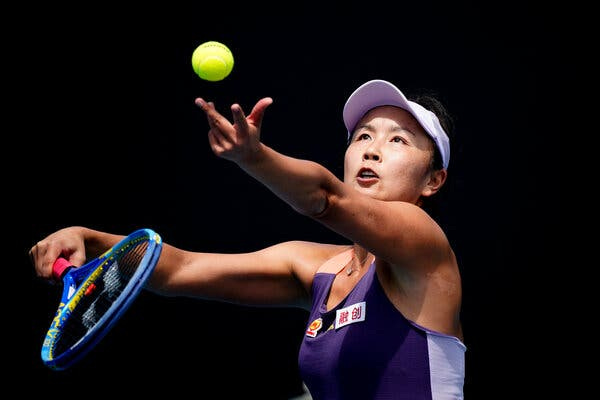 Peng Shuai at the Australian Open in Melbourne in January 2020.