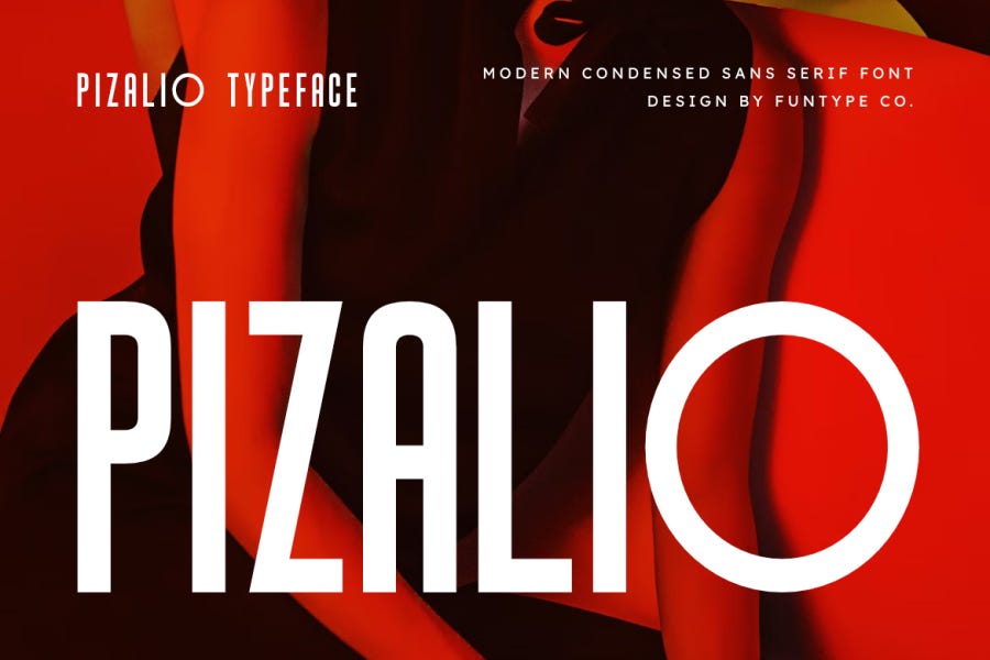Pizalio Bold Condensed Sans Serif