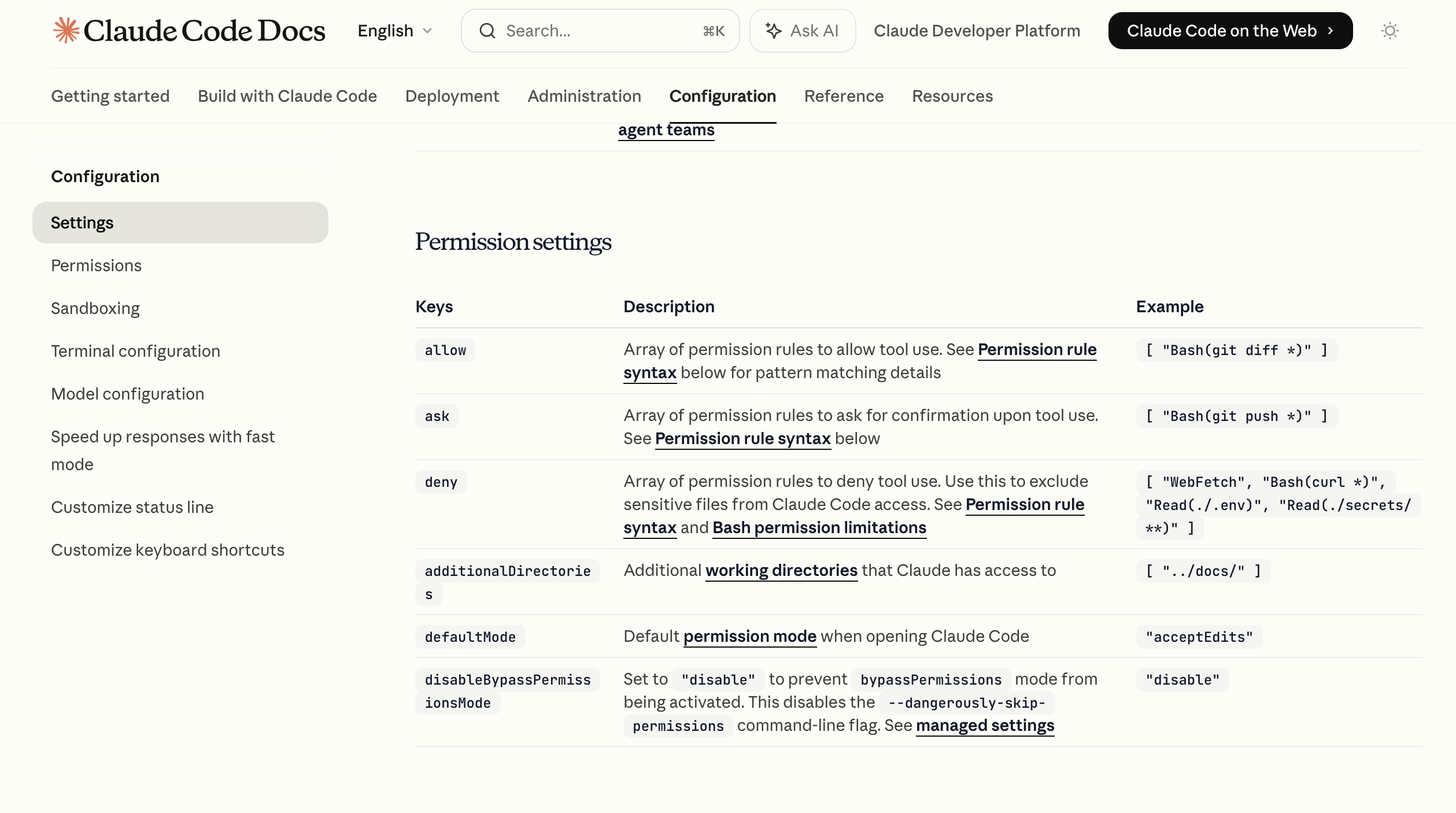Using Claude Code permissions to safeguard environment variables