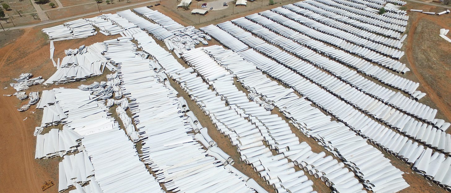 Old windfarm blades causing problems in Nolan County