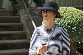 A – Spottswoode – Guest in striped blouse A – Spottswoode – Guest in striped blouse