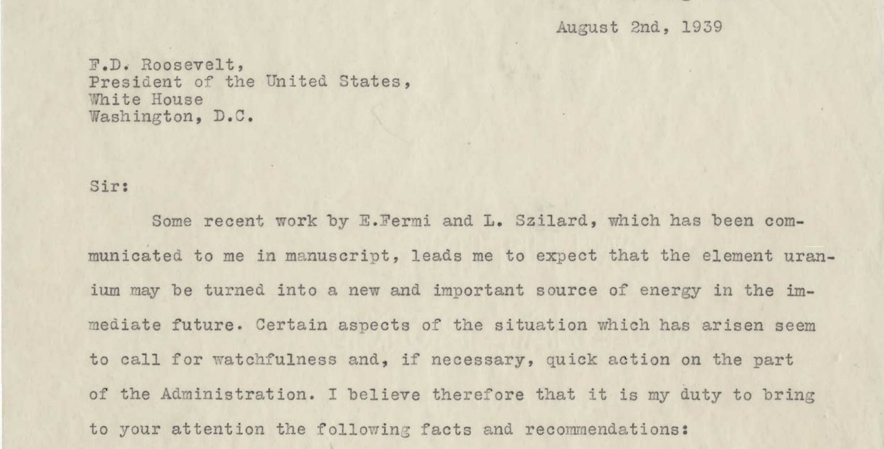 Einstein’s Pivotal Letter to FDR