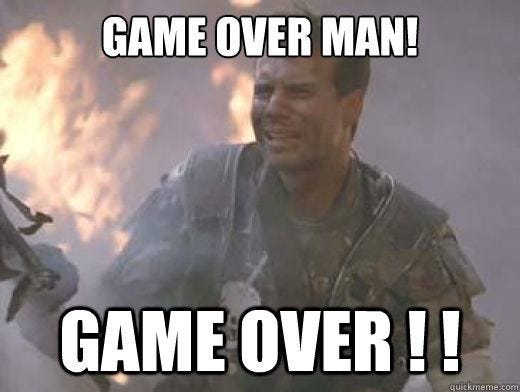game over man! game over ! ! - game over man! game over ! ! hudson game over man! game over ! ! - game over man! game over ! ! hudson