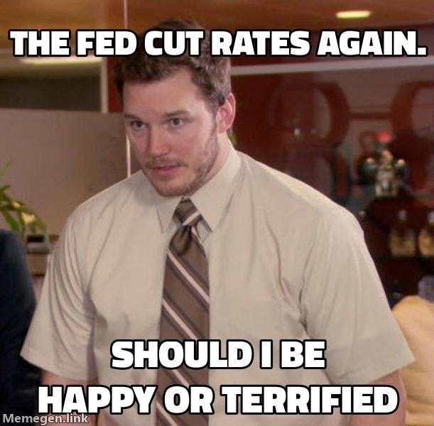r/cryptocurrencymemes - When you know where rate cuts historically end up 🤣 