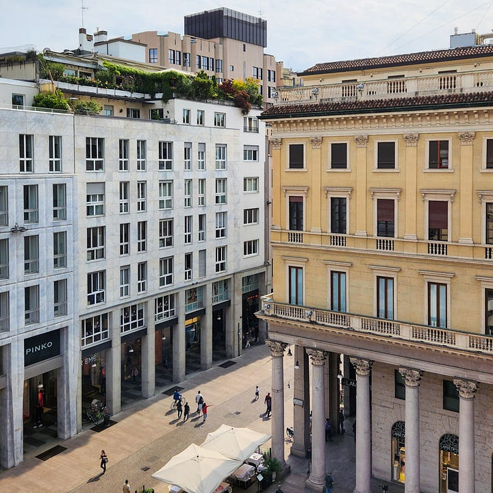 View from our airbnb in Milan, Italy