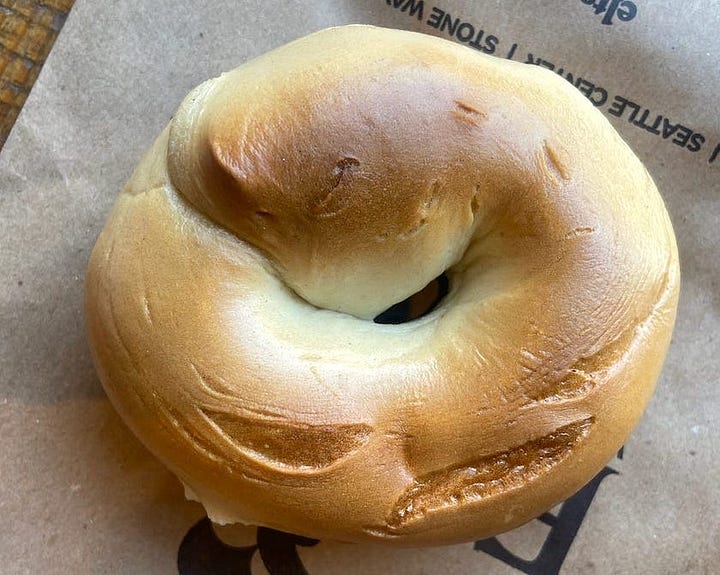 Eltana plain bagel August 2023 vs. August 2022