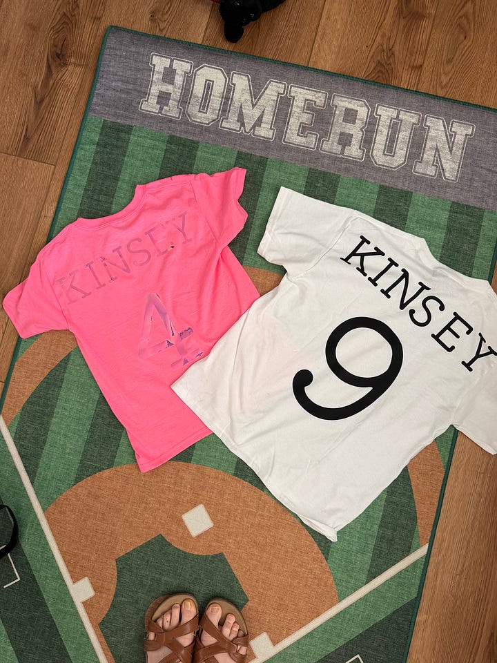 shirts painted to look like baseball tee