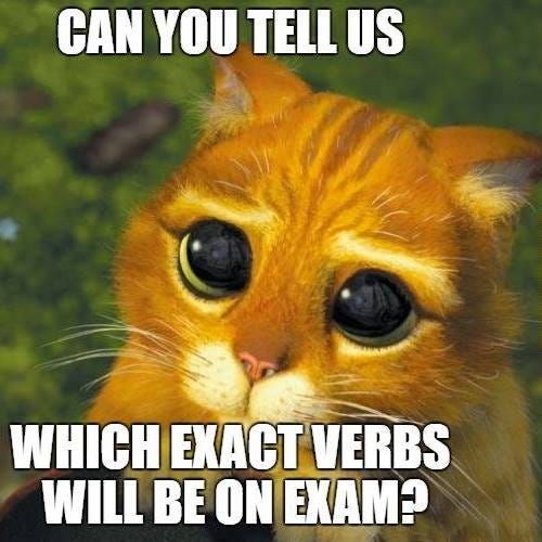 Exam verbs