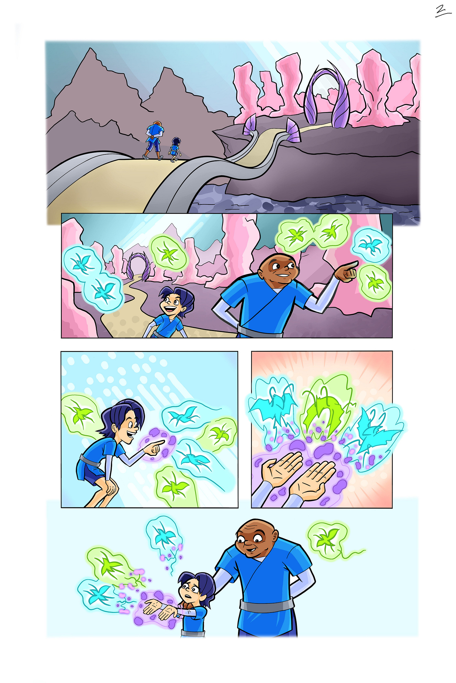 The final version of page 2 in color.