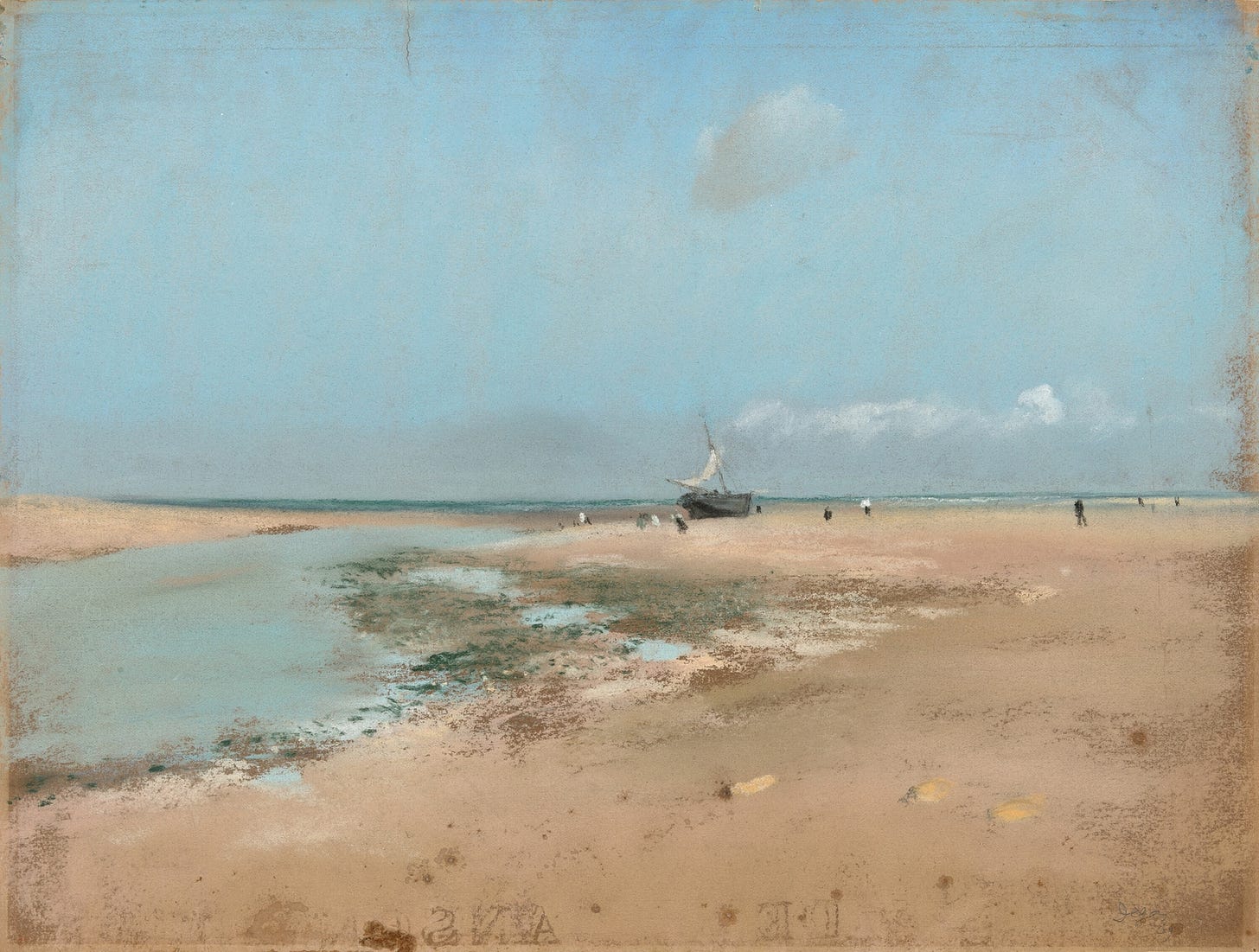 Beach at Low Tide (Mouth of the River) (1869)