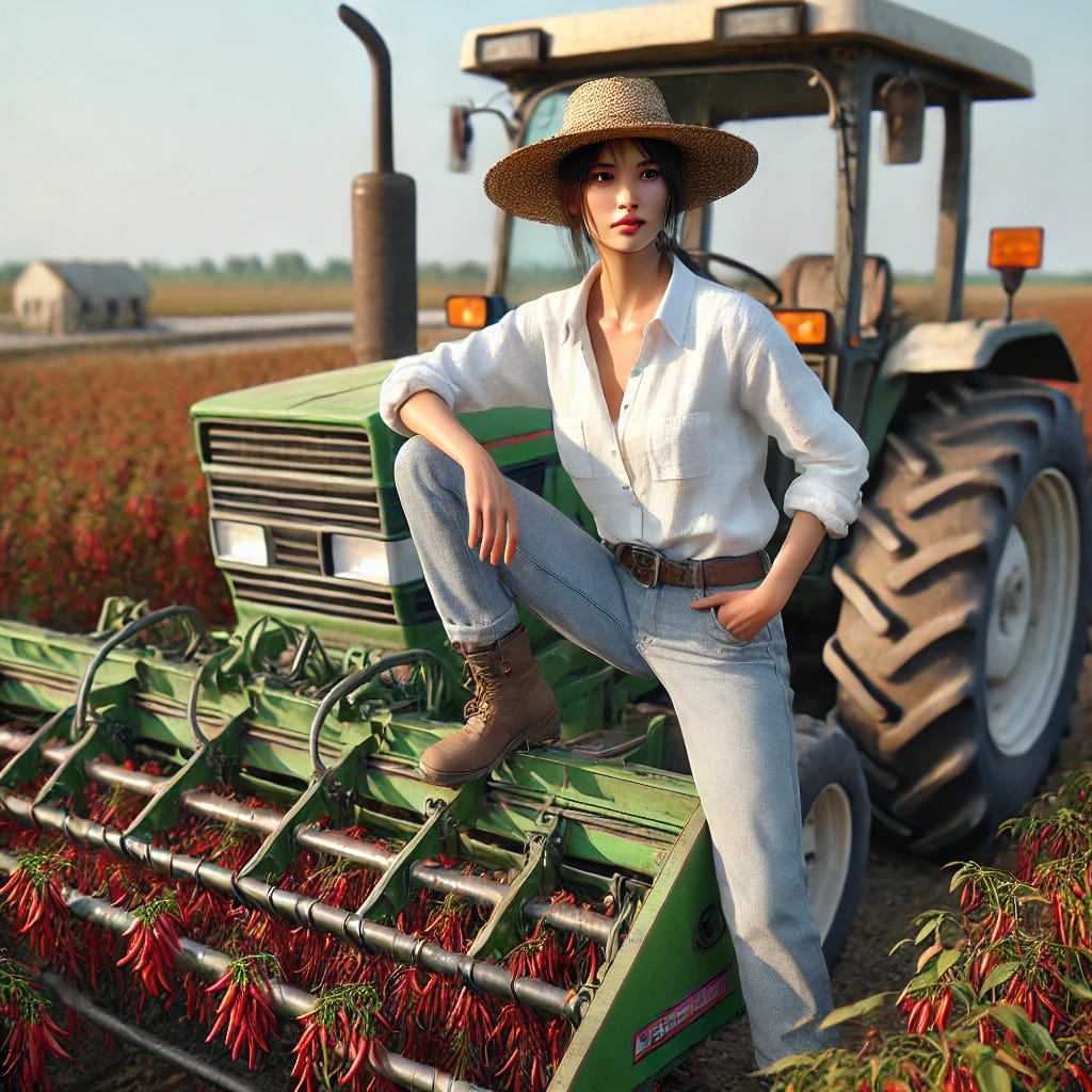 Apparatus for Tractor Operated Chilli Harvesting