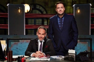 Dominic Frisby and Jason Manford in The Money Pit