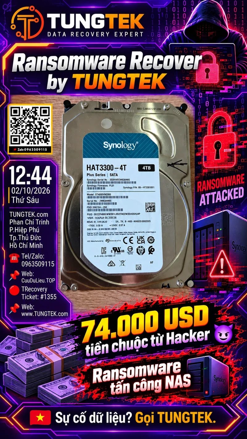 Poster Ransomware Recovery Ticket 1355