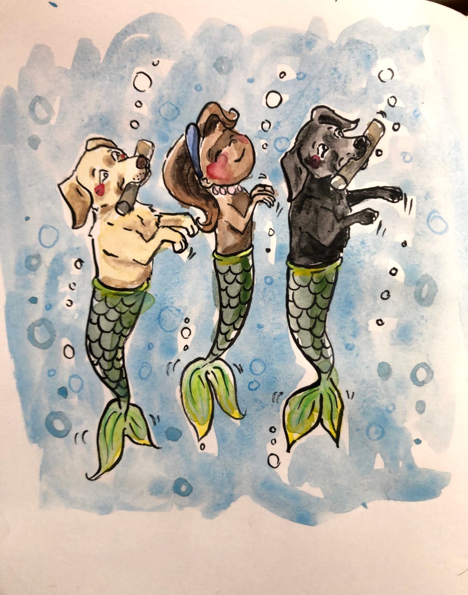 mermaid and merpups