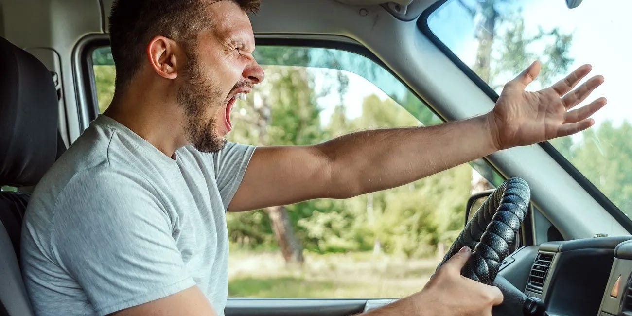 A driver with road rage