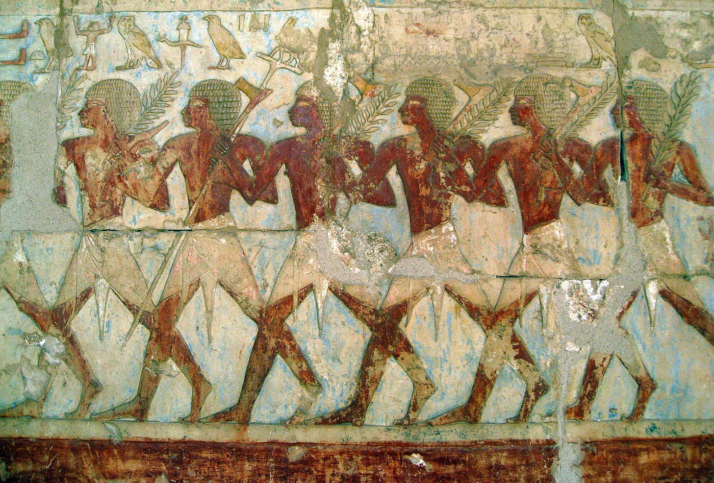 Egyptian soldiers carrying incense trees back from Punt, from the temple of Hatshepsut at Deir el-Bahari, around 1470 BC. Egyptian soldiers carrying incense trees back from Punt, from the temple of Hatshepsut at Deir el-Bahari, around 1470 BC.