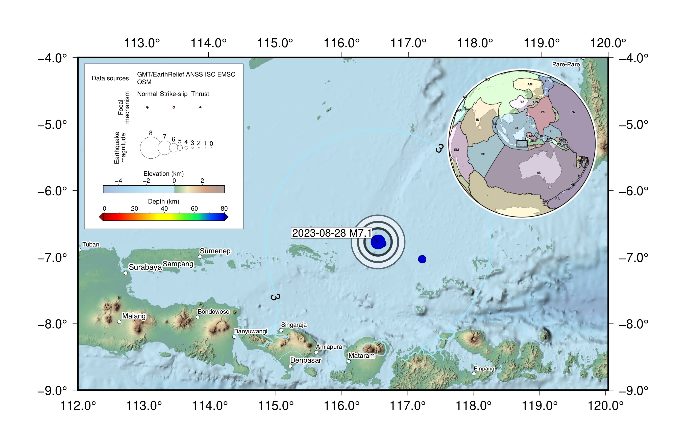 Ultra-deep M7.1 earthquake in Indonesia shakes Bali