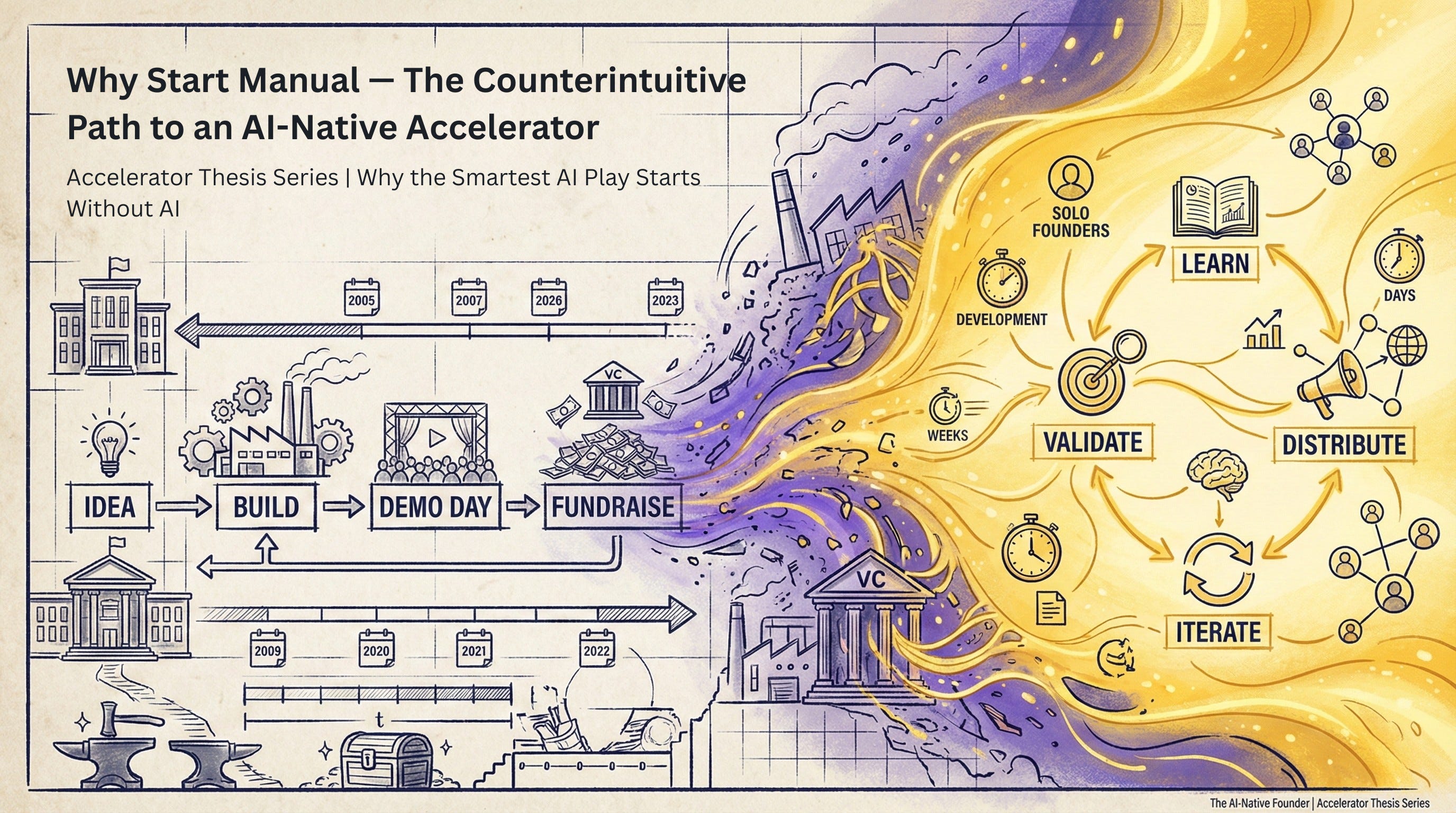Why Start Manual — The Counterintuitive Path to an AI-Native Accelerator