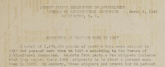 1947 US Dept of Ag Report on apiaries 1947 US Dept of Ag Report on apiaries