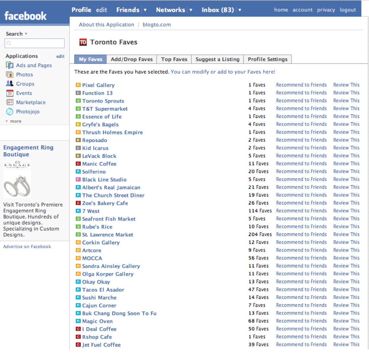 toronto faves toronto faves