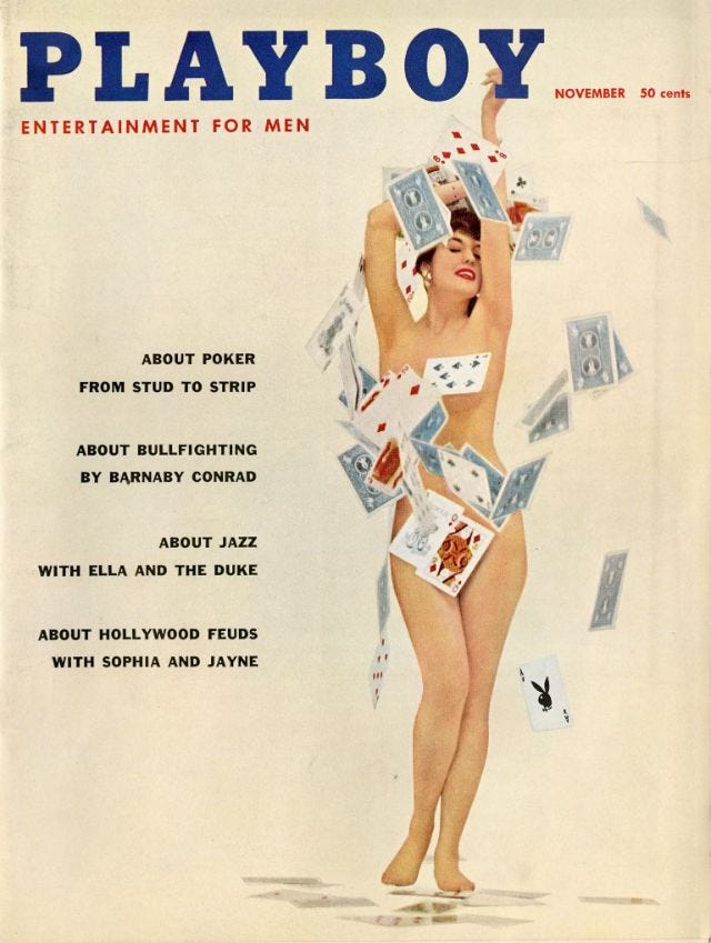 Playboy cover, November 1957