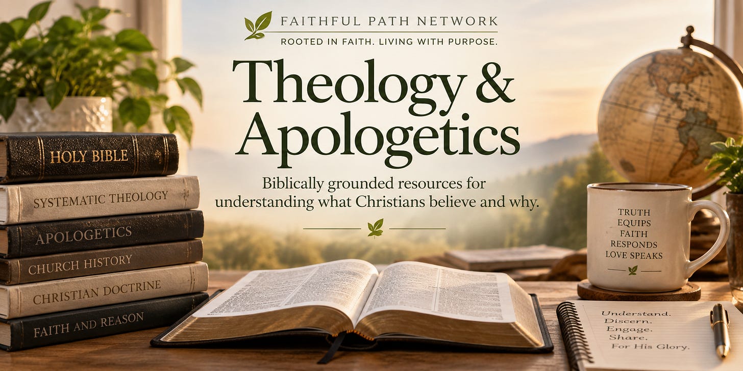 Theology and Apologetics resources from biblically grounded Christian writers and publications in the Faithful Path Network.