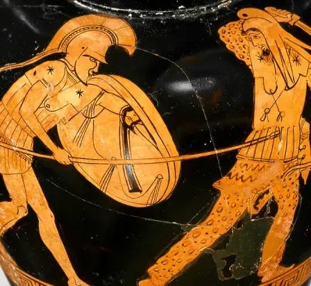 Greek soldier fighting a Persian Our beautiful Wall Art and Photo Gifts  include Framed Prints, Photo Prints, Poster Prints, Canvas Prints, Jigsaw  Puzzles, Metal Prints and so much more