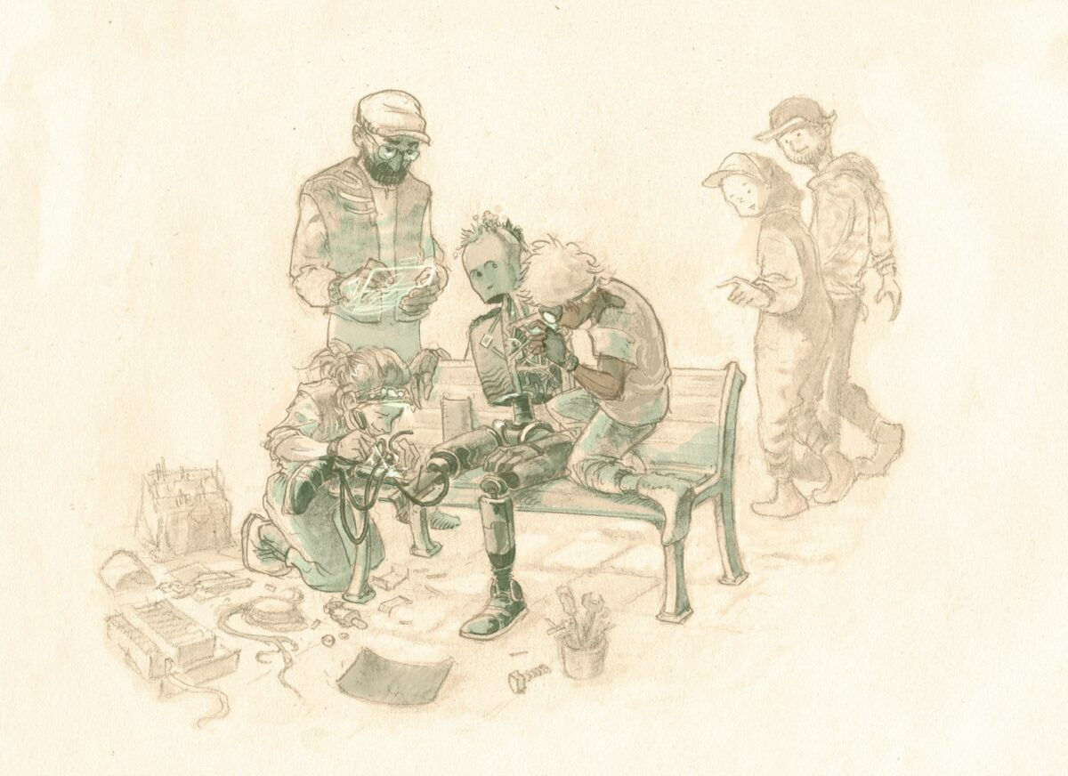 Afbeelding met schets, kunst, verven, tekening
Automatisch gegenereerde beschrijving Afbeelding met schets, kunst, verven, tekening
Automatisch gegenereerde beschrijving