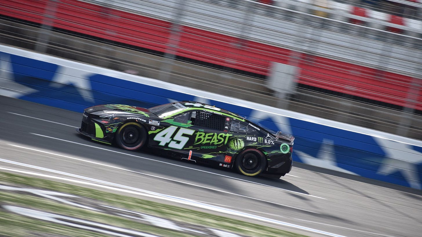 Tyler Reddick penalty Underwing Adjustment 23XI Racing 2024 Coca-Cola 600 Charlotte Motor Speedway