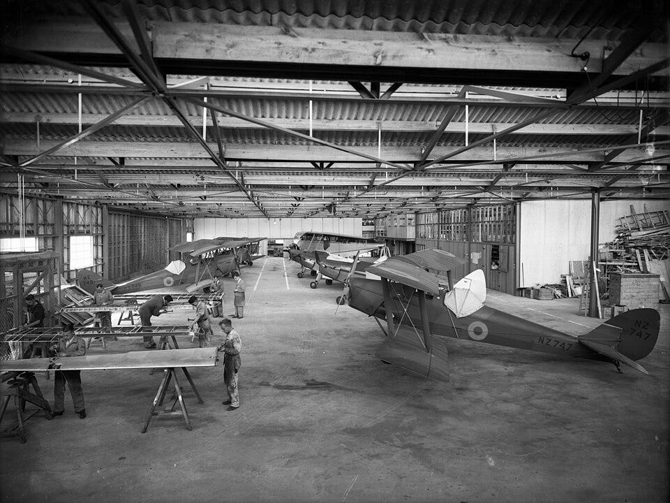 File:Interior of De Havilland aircraft factory, Rongotai, Wellington, 1939 or 1940 (4535966573).jpg
