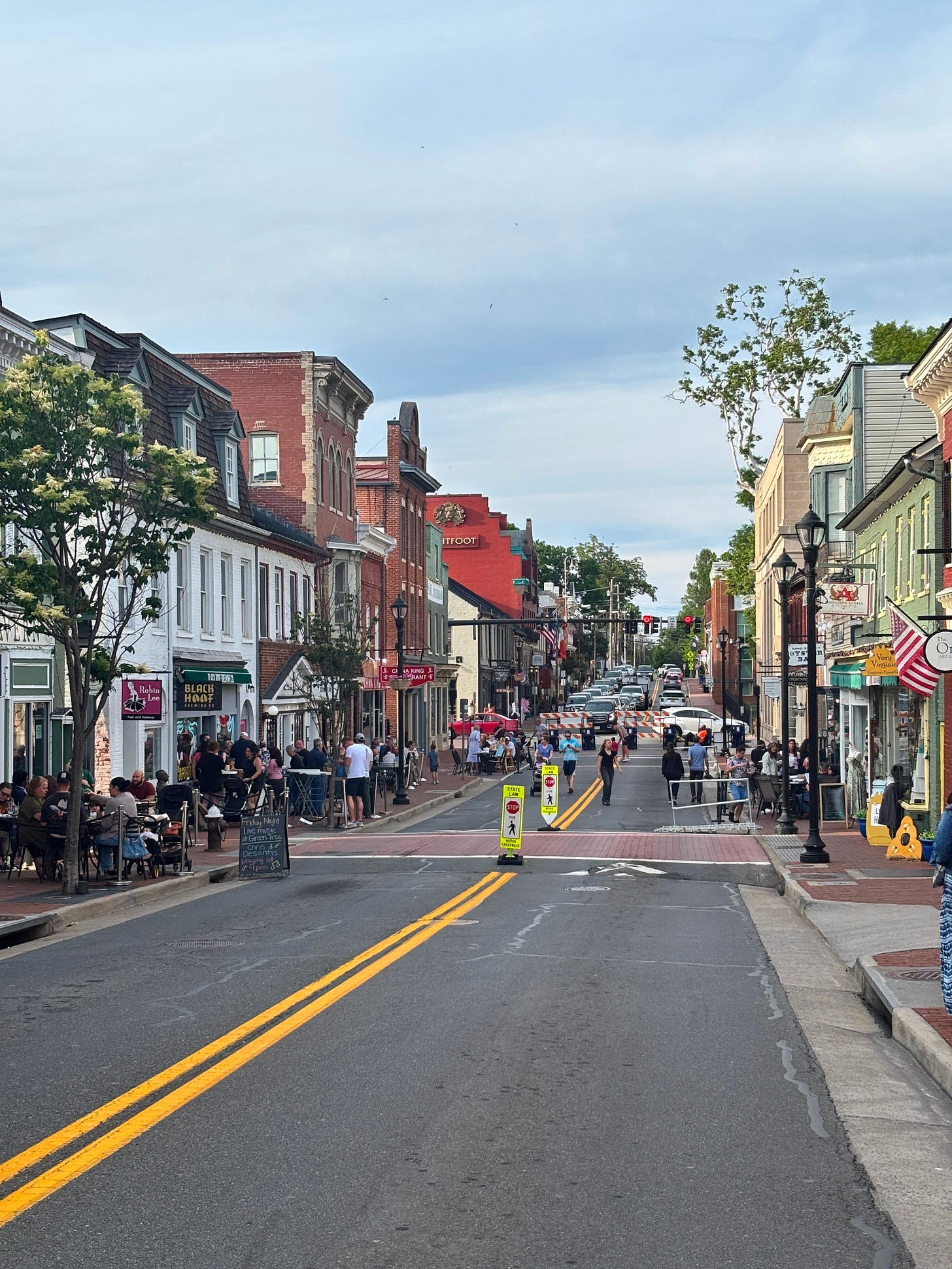 Street view of downtown Leesburg
