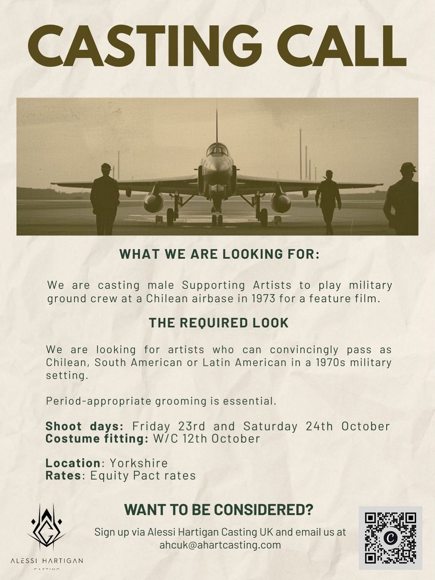 Casting For Military Ground Crew Casting For Military Ground Crew