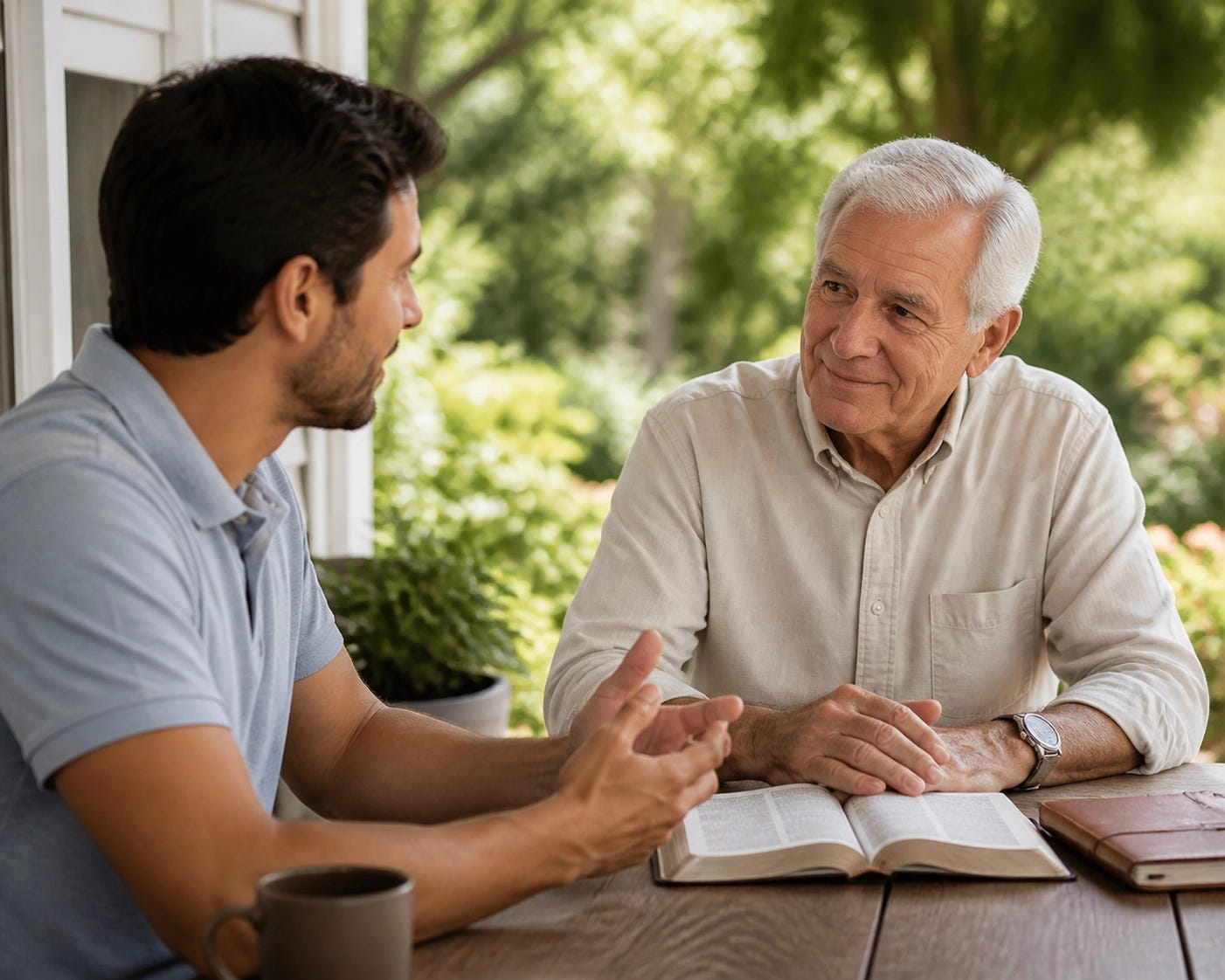 Austin Gardner mentoring a ministry leader on the principles of quiet leadership and mercy.