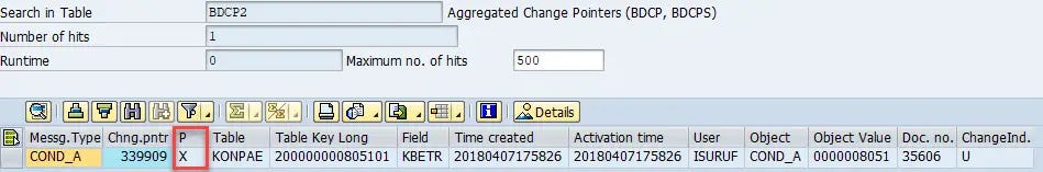 Change Pointers table BDCP2 processing status updated. BDCP, BDCPS